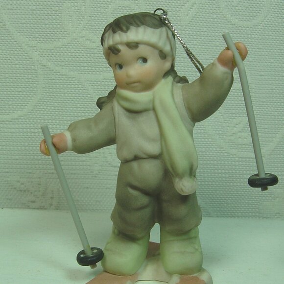 Kim Anderson Pretty as a Picture ornament-"You're My Winter's Joy"-girl skier - Picture 2 of 5